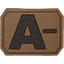 Petic Miltec 3D Patch grupa sanguină coyote A-
