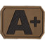 Petic Miltec 3D Patch grupa sanguină coyote A+