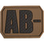 Petic Miltec 3D Patch grupa sanguină coyote AB-