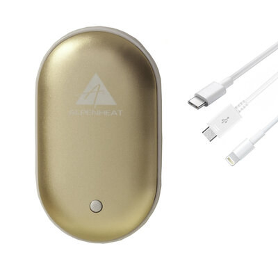 Alpenheat power bank a ohrievač rúk v jednom bp13 - zlatá - alpenheat_power_bank_bp13
