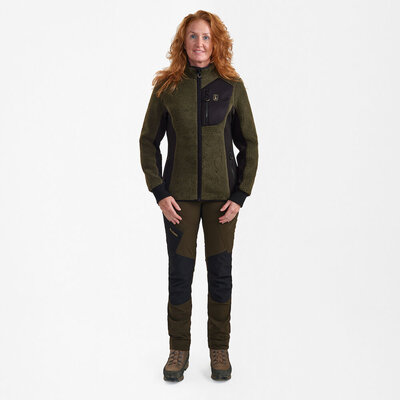 Dámska fleecová bunda deerhunter lady roja fiber pile adventure green - damska_bunda_roja4