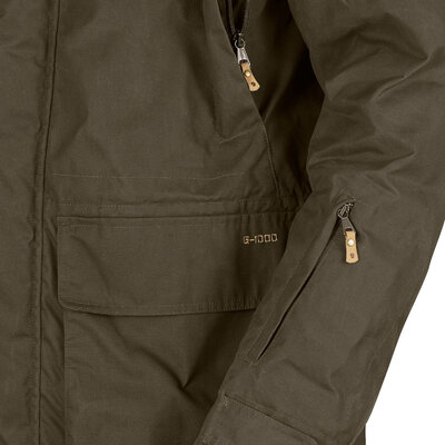 Pánska bunda fjällräven brenner pro padded dark olive - Brenner_Pro_Padded_Jacket_M_90309-633_G_DETAIL_FJR