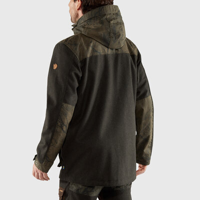 Pánska bunda fjällräven värmland wool – dark olive, dark olive camo - panska_bunda_fjällräven_värmland_wool_dark_olive_dark_olive_camo_3