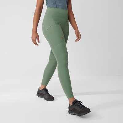 Dámske legíny fjällräven abisko patina green - Abisko_Tights_W_84773-614_E_MODEL_FJR