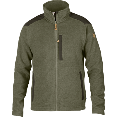 Pánska mikina fjällräven buck fleece - laurel green, deep forest - Buck_Fleece_M_81328-625-662_A_MAIN_FJR