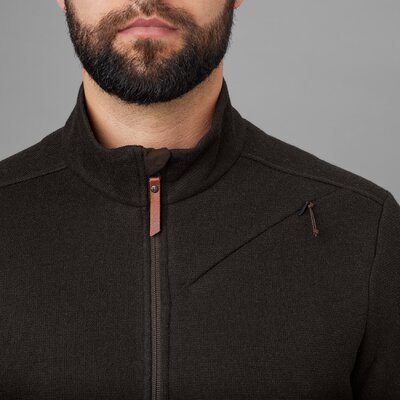 Pánsky sveter härkila metso full zip shadow brown - Sveter_Harkila_Metso_Full_Zip_ Shadow_Brown (3)