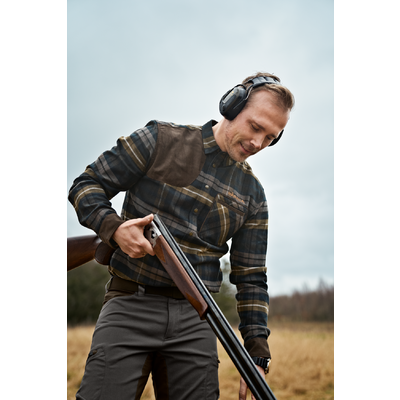 Pánska košeľa härkila jarne shooting l/s dark olive - Kosela_Jarne4