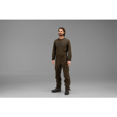 Tričko härkila mountain hunter l/s zeleno hnedé - 160104016_d01