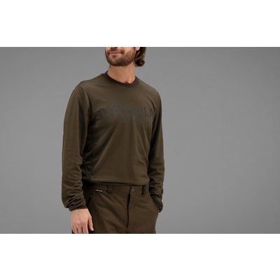 Tričko härkila mountain hunter l/s zeleno hnedé - 160104016_d02