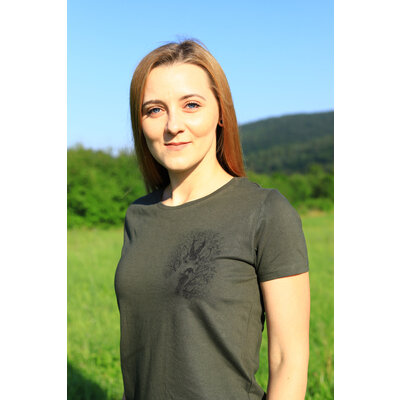 Dámske poľovnícke tričko tetrao srnec malý - zelené - polovnicke_tricko_tetrao_s_motívom_zveri (5)