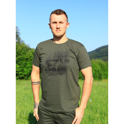 Pánske poľovnícke tričko tetrao daniel veľký - zelené - polovnicke_tricko_tetrao_s_motívom_zveri (15)