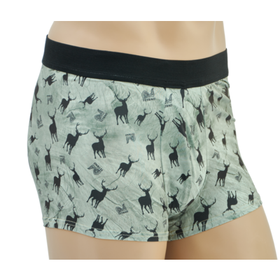 Pánske boxerky tetrao s poľovníckym motívom - bledozelené s jeleňmi - Pánske boxerky TETRAO s poľovníckym motívom - bledozelené_s_jelenmi (5)