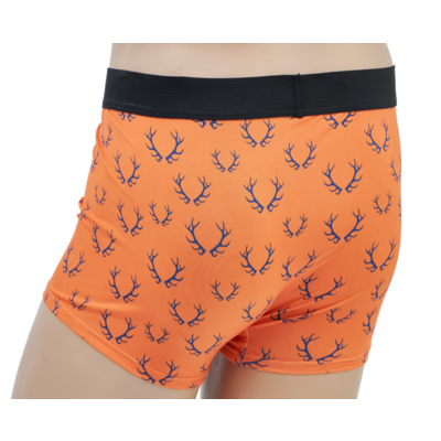 Pánske boxerky tetrao s poľovníckym motívom - oranžové s parohami - Pánske boxerky TETRAO s poľovníckym motívom - oranžové s parohami (1)
