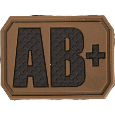 Kópia nášivka miltec 3d patch krvná skupina coyote ab- - Nášivka_3D_Patch_krvná_skupina_coyote_AB+
