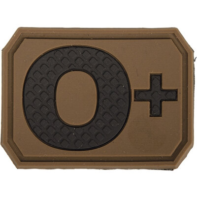 Nášivka miltec 3d patch krvná skupina coyote 0+ - Nášivka_3D_Patch_krvná_skupina_coyote_0+