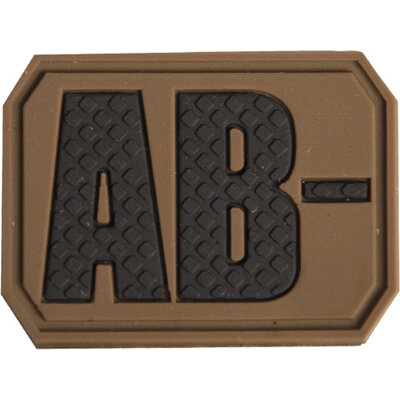 Nášivka miltec 3d patch krvná skupina coyote ab- - Nasivka 3d patch krvna skupina coyote ab-