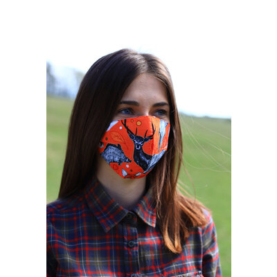 Tetrao bavlnená ochranná maska na tvár - les - ochranne_rusko_na_tvar.oranzove (1)
