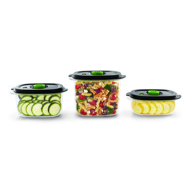 Foodsaver new fresh container 3v1 - 700ml, 1,8l a 1,18l - VS0100-foodsaver-containers-3ct-with-food-high-angle-straight-on-1