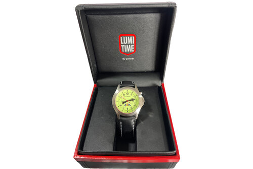 Ceas Greiner cu curea din piele – zi, lună, fazele lunii