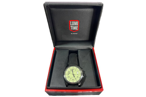 Ceas de vânătoare Greiner neutru, cu dată – curea din piele