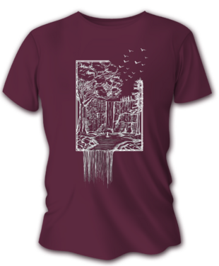 Tricou damă TETRAO cascadă - burgundia Tricou damă TETRAO cascadă - burgundia