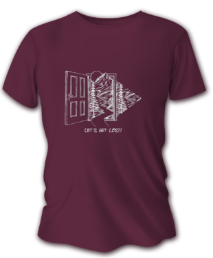 Tricou de vânătoare pentru bărbați TETRAO ușă - burgundia Tricou de vânătoare pentru bărbați TETRAO ușă - burgundia