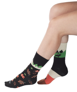 Șosete vesele TETRAO cerbi toamna