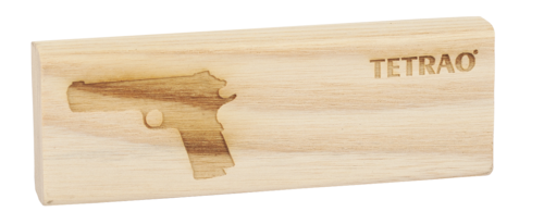 Odorizant auto TETRAO WILD BLUEBELL, lemn cu culoare deschisă - motiv pistol Odorizant auto TETRAO WILD BLUEBELL, lemn cu culoare deschisă - motiv pistol