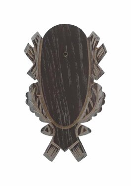 Panoplie stejar sculptat pentru trofeul Oak 4 18x9 cm – culoare închisă Panoplie stejar sculptat pentru trofeul Oak 4 18x9 cm – culoare închisă