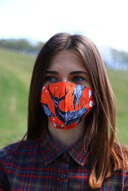 TETRAO mască facială de protecție din bumbac - pădure