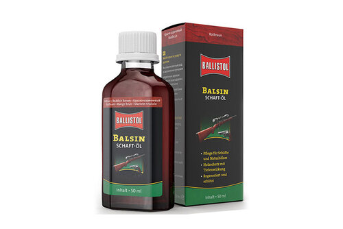 Ulei de întreținere Balsin maro roșcat pentru pat armă - 50 ml Ulei de întreținere Balsin maro roșcat pentru pat armă - 50 ml