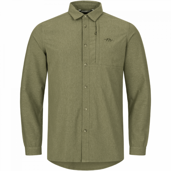 Cămașă bărbați Blaser HunTec TT Shirt 21 Thyme Melange mânecă lungă