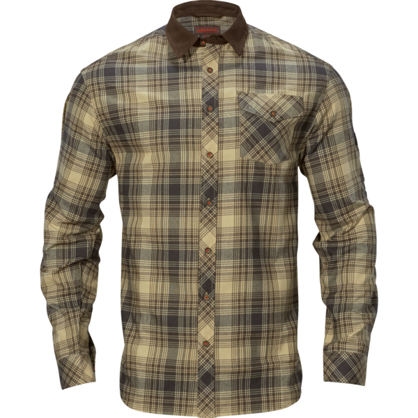 Cămașă bărbați Härkila Driven Hunt Flannel Light Teak Check