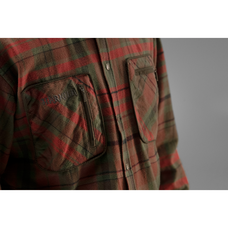 Cămașă bărbați Härkila Pajala Red Autumn Check 2