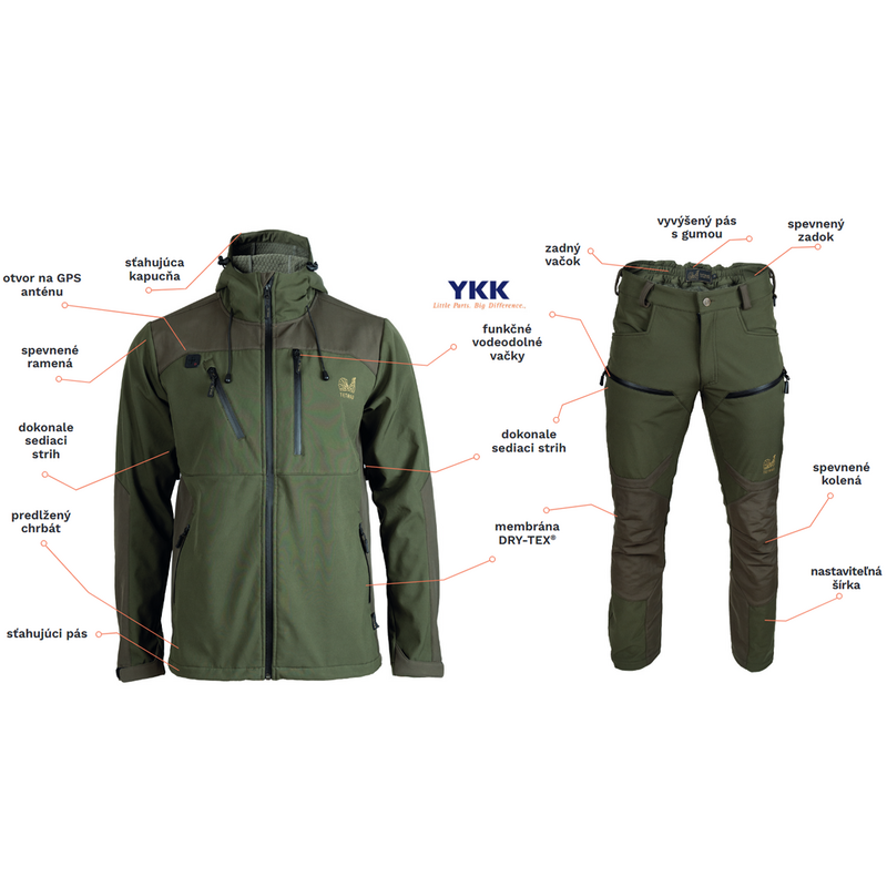 Pantaloni de vânătoare bărbați TETRAO Alpinia cu membrană 13