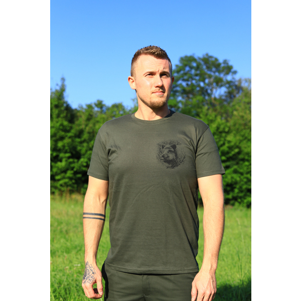 Tricou bărbați TETRAO mistreț mic - verde  2