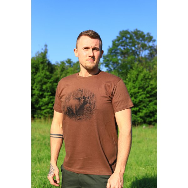 Tricou bărbați TETRAO mistreț mare - maro 3