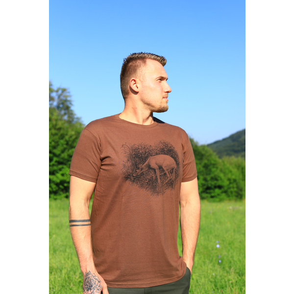 Tricou bărbați TETRAO căprior mare - maro 2