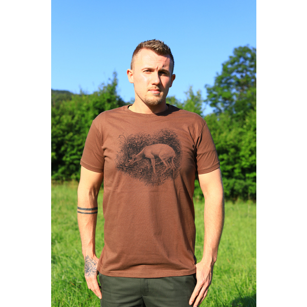 Tricou bărbați TETRAO căprior mare - maro 3