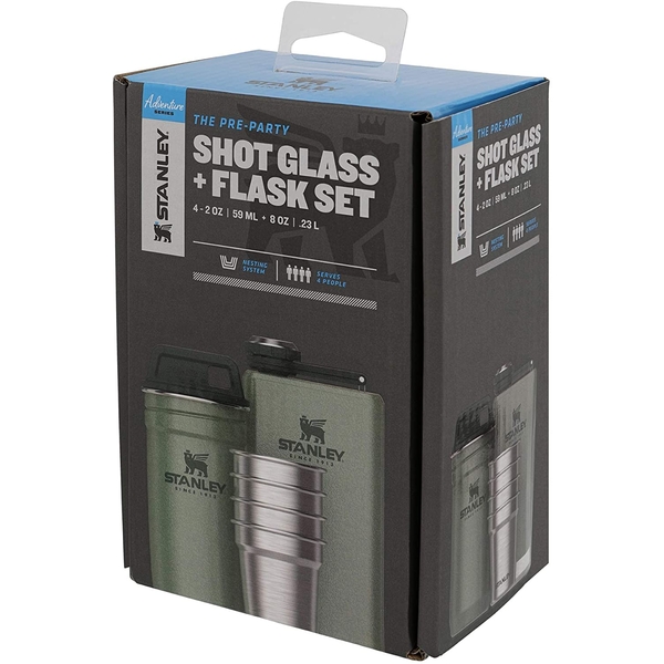 Set 4 pahare shot STANLEY + ploscă 250 ml 1