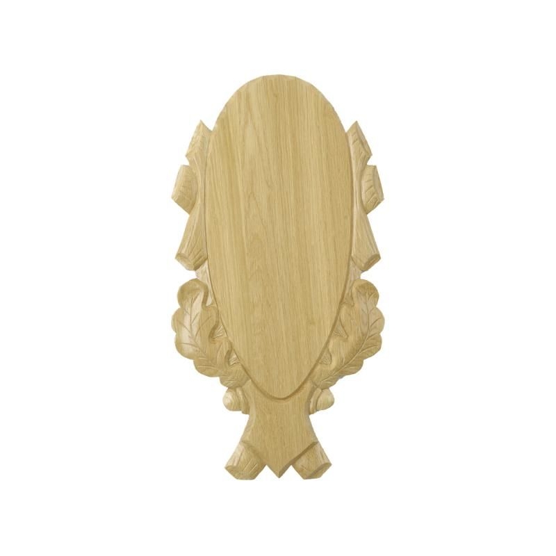 Panoplie trofeu sculptată 36 x 19 cm palid